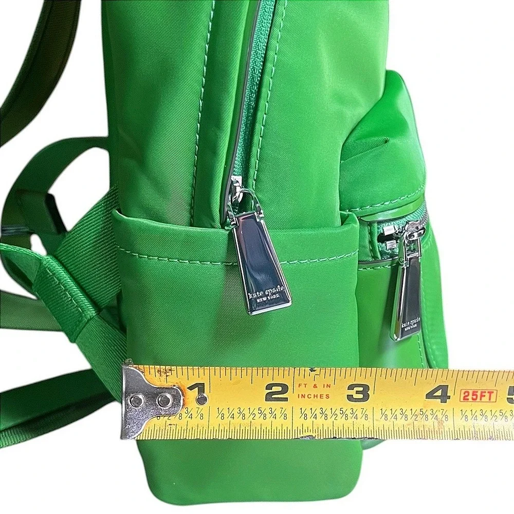 Kate Spade New York Green Nylon‎ Mini Backpack Silver Hardware K4650